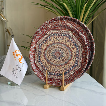 سینی خزمەتکردن بە نەخشی شاهانە - بە ٢ قەبارە