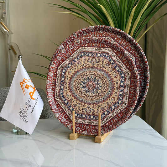 سینی خزمەتکردن بە نەخشی شاهانە - بە ٢ قەبارە