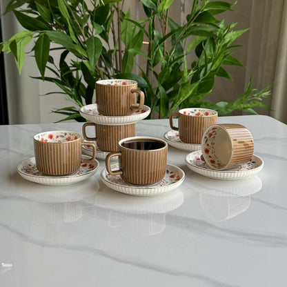 Elegance Design کوپ و سێتی دەفری قاوە