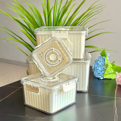Airtight Multi-Purpose Food Storage Container With Date Dial - Set Of 4