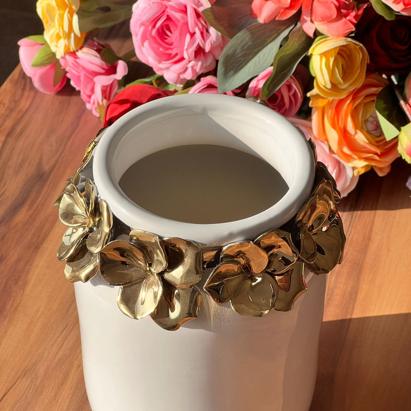 Decorative Golden Flower Vase