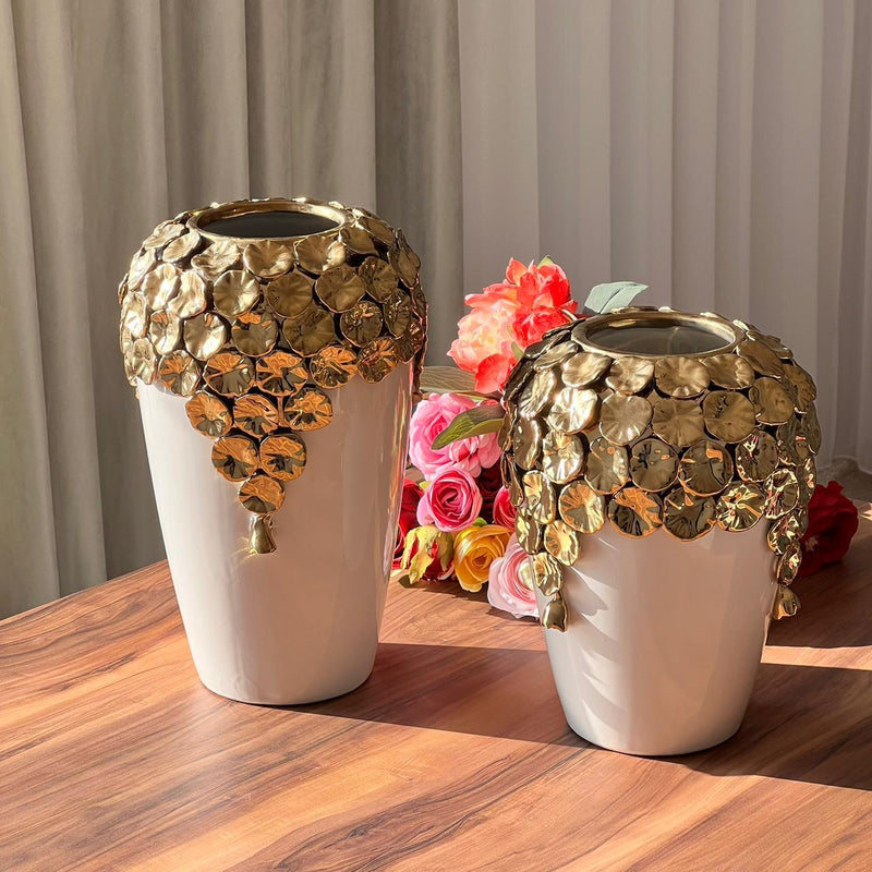 Golden Floral Luxury Decorative Vase