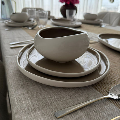Modern Luxury Two-Tone Ceramic Dinnerware Set