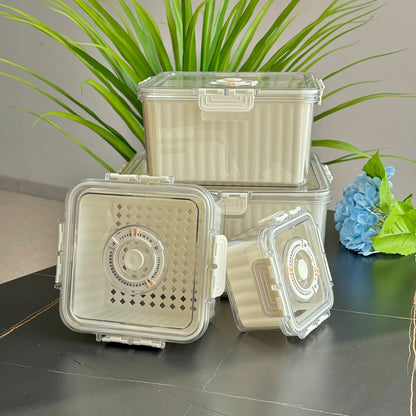 Airtight Multi-Purpose Food Storage Container With Date Dial - Set Of 4