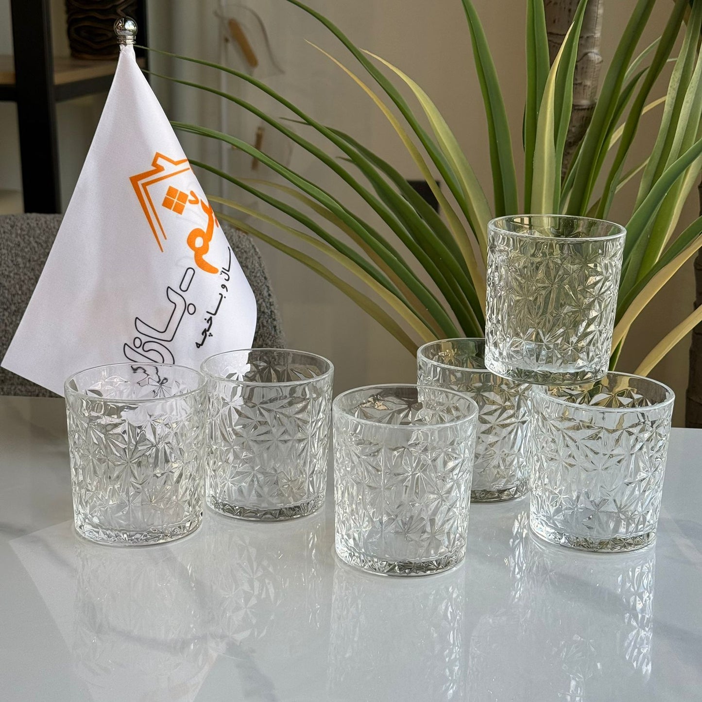 6-peices elegant glassware collection