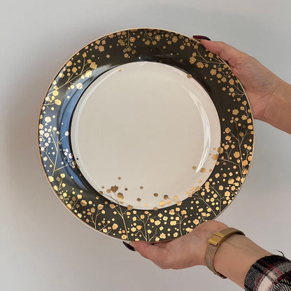 20PCS Golden Floral Dining Tableware Set