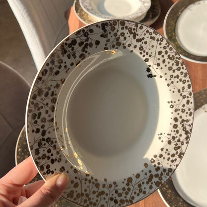 20PCS Golden Floral Dining Tableware Set