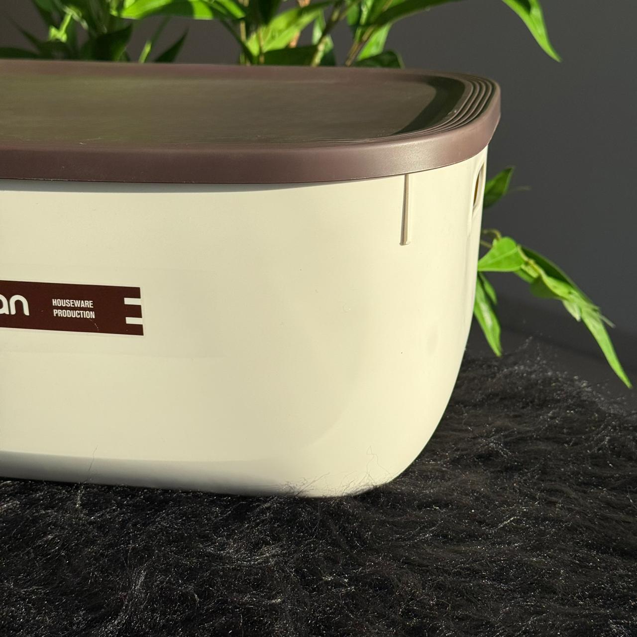 صناديق تخزين متعددة الأغراض بحجمين مع غطاء