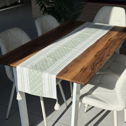 35 × 228 سم ڕاکەری مێزی تووی دیکۆراتی بە وردەکاری تاسڵ