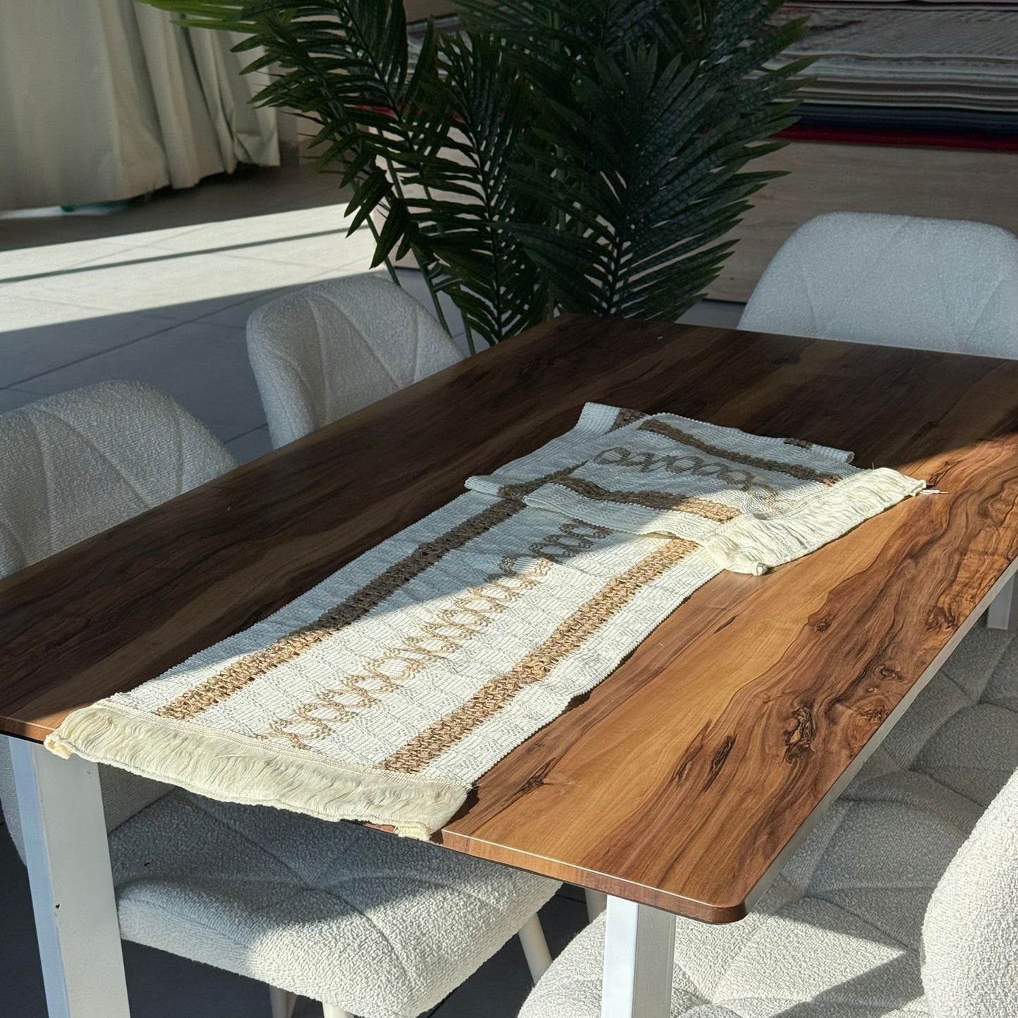 30 × 180 سم ڕاکەری مێزی سروشتی تواوە