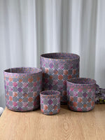 4 Sized Laundry Fabric Baskets