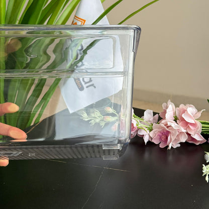 سندوقی هەڵگرتنی ئەکریلیکی ڕوون بە سەرەوە