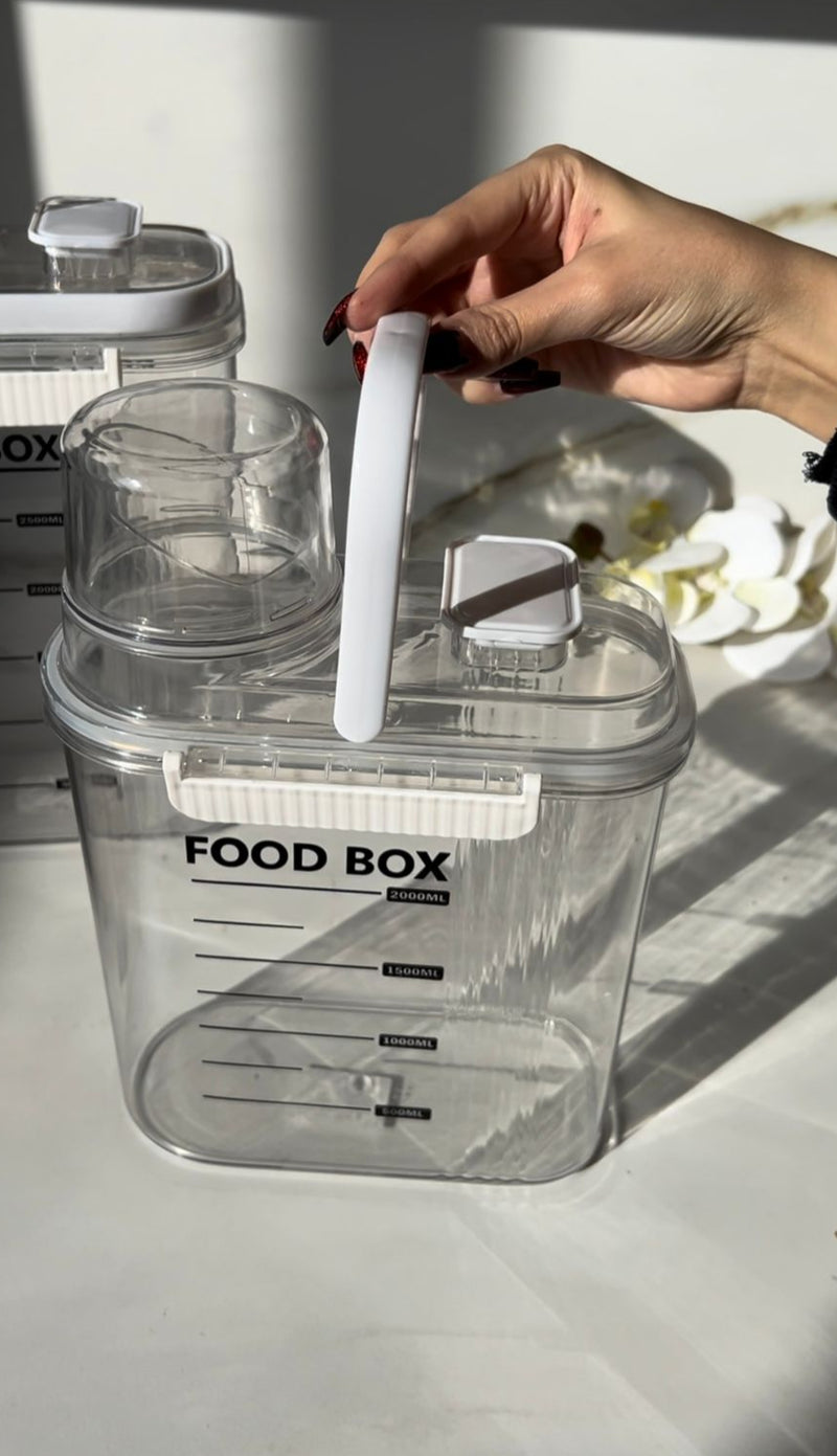 Storage Food Box With Measuring Cup