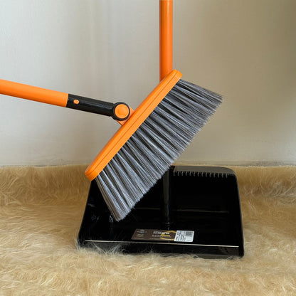Rotating Broom & Long-Handle Dustpan Set