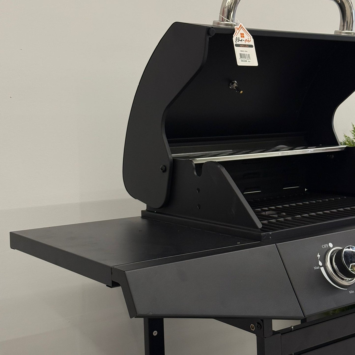 Gas BBQ Grill with Side Shelves & Storage Cabinet