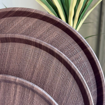 Modern & Classic Round Serving Trays - Set Of 3