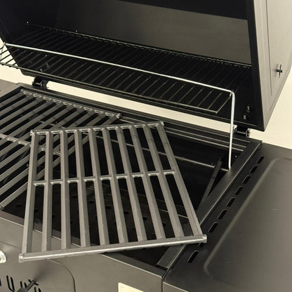 Portable Barbecue Grill with Side & Storage Shelves