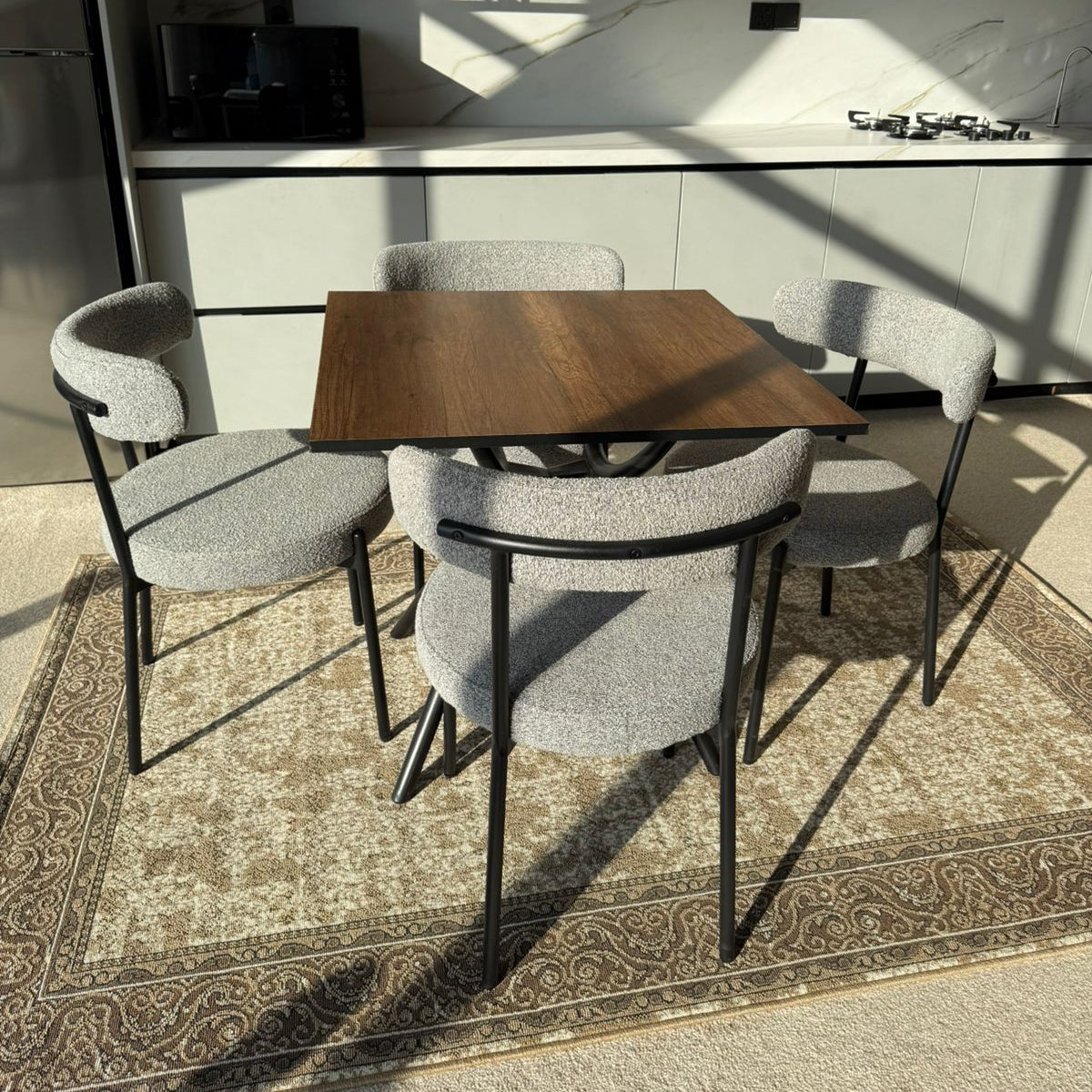 Milo Table & Tina Chairs - Modern Dining Set