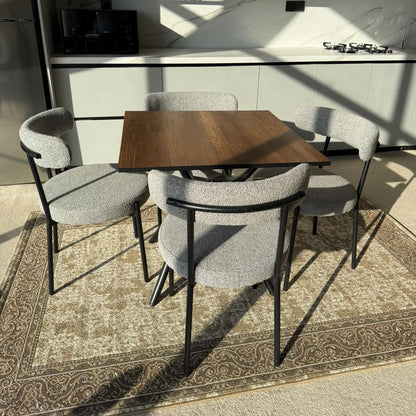 Milo Table & Tina Chairs - Modern Dining Set