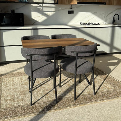 Milo Table & Tina Chairs - Modern Dining Set