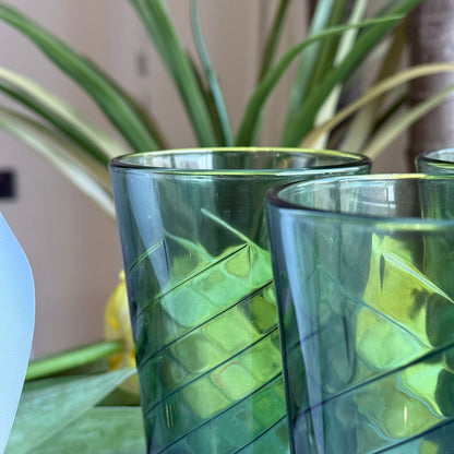 Modern Green Glassware - Set Of 3