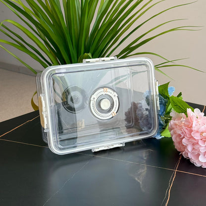 4-Piece Clear Airtight Food Storage Container Set - With Date Dial