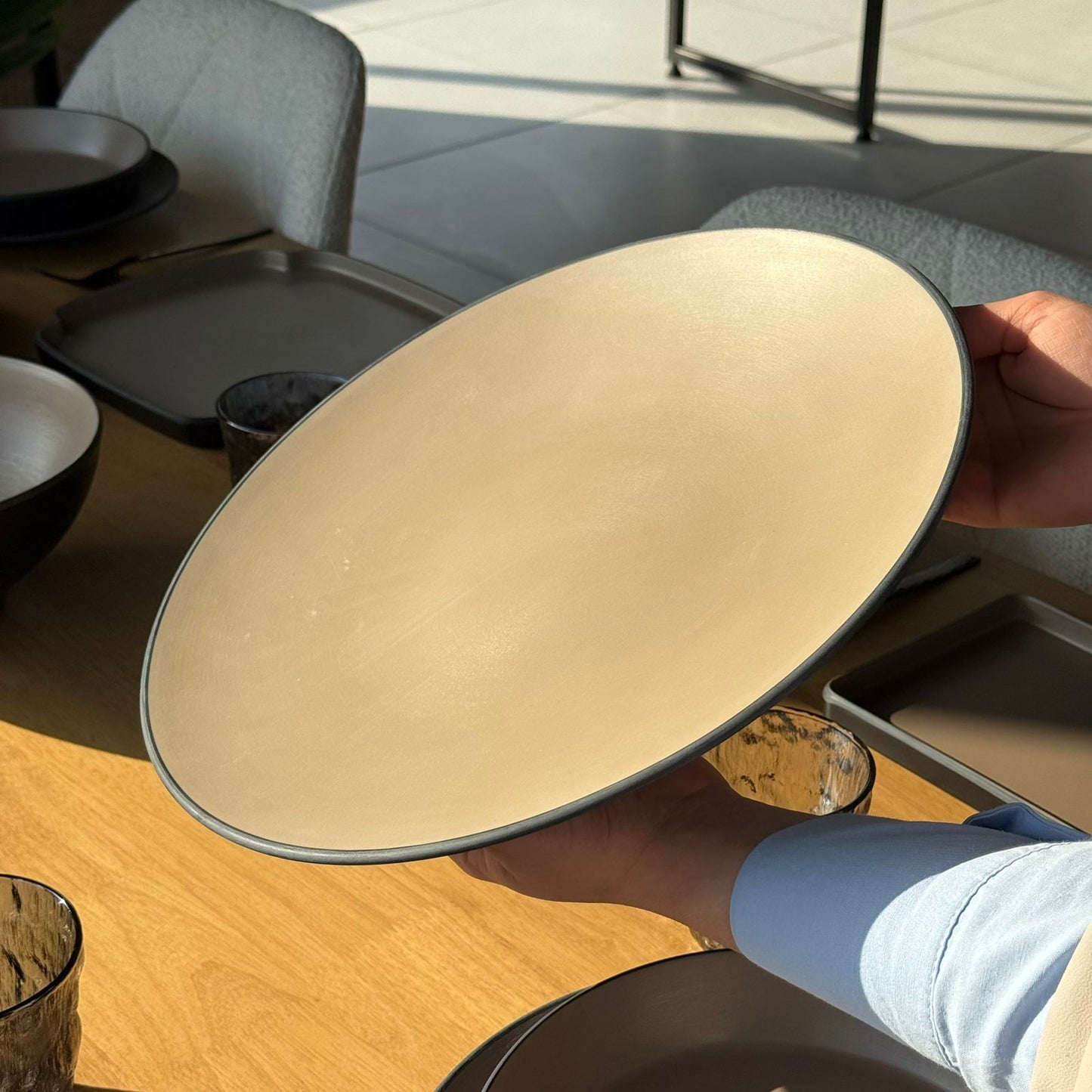 Modern Minimalist Melamine Dinnerware Plate Set