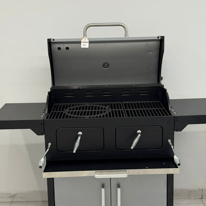 Barbecue Grill with Lid & Removable Round Grill Insert
