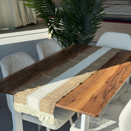 30 × 180 سم ڕاکەری مێزی سروشتی تواوە