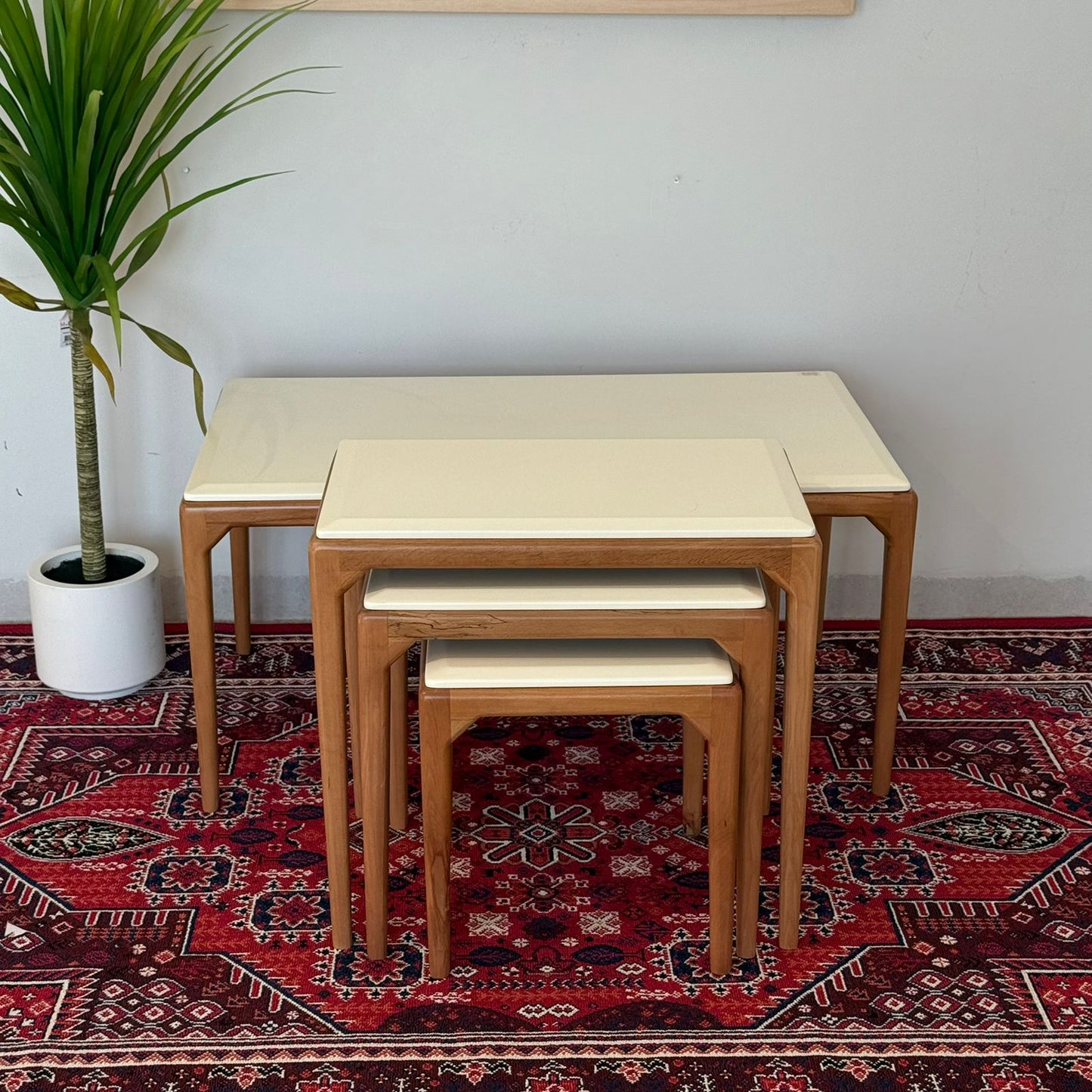 Luca - Modern Durable Table Set - Beige & Grey