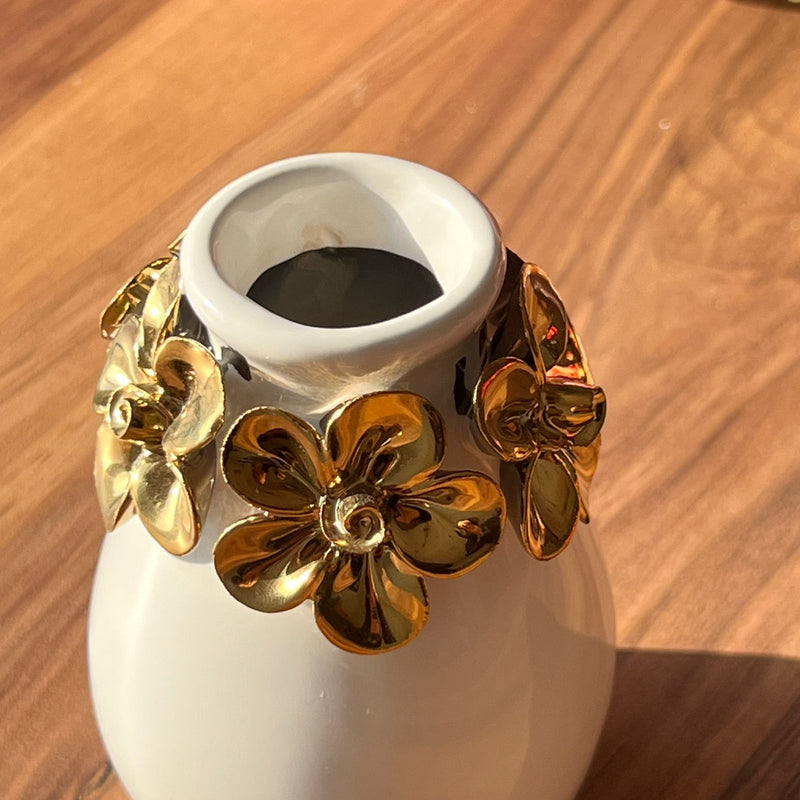 Decorative Golden Flower Vase