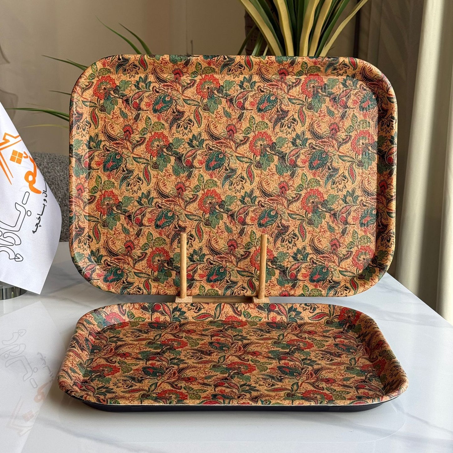 2Sized - Floral Pattern Serving Trays