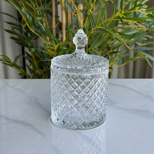 Storage Organizer Jar Glass with Lid