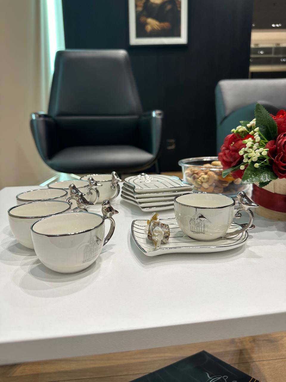 سێتی چای/کوپەکەی پۆرسەلین مۆدێرن