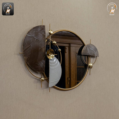 Round Cluster Metal Wall Decor & Mirror