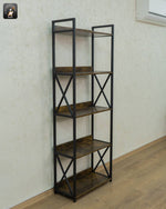 5-Tier Standing Rack with Wooden Shelves