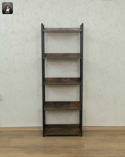 5-Tier Standing Rack with Wooden Shelves
