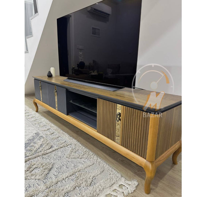 اكازو-طاولة تلفاز خشب كلاسيكي