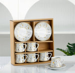 6Pcs Porcelain Coffee Cup Set
