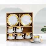 6Pcs Porcelain Coffee Cup Set