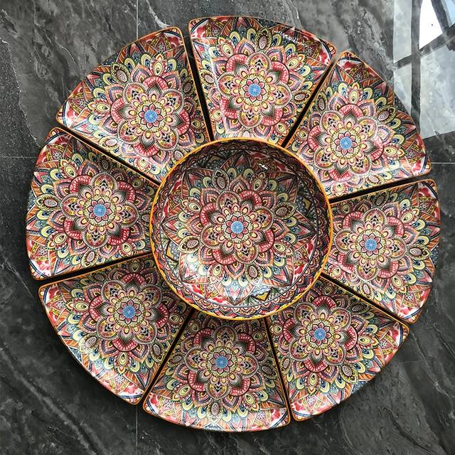 Ceramic Combination Tableware Platter Dish Set