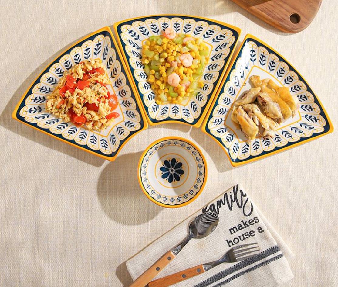 Reunion Ceramic Combination Tableware Platter Dish Set