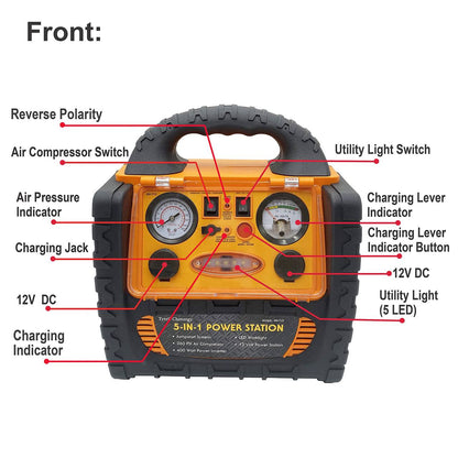 1400Amps 6-in-1 Portable Power Station
