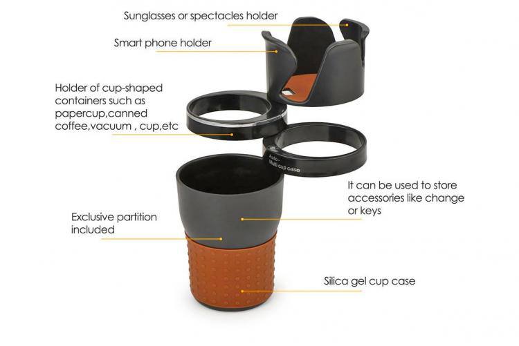 4in1 Multifunctional Car Cup Holder