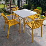 Hely Plastic Table & Zara Chair Outdoor Furniture Set