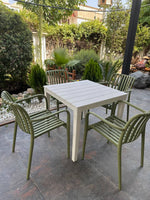 Hely Plastic Table & Zara Chair Outdoor Furniture Set