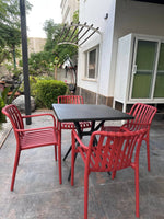 Hely Plastic Table & Zara Chair Outdoor Furniture Set