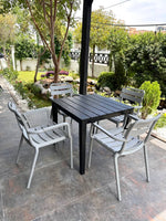 Hely Plastic Table & Zara Chair Outdoor Furniture Set