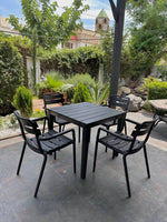 Hely Plastic Table & Zara Chair Outdoor Furniture Set