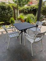 Hely Plastic Table & Zara Chair Outdoor Furniture Set